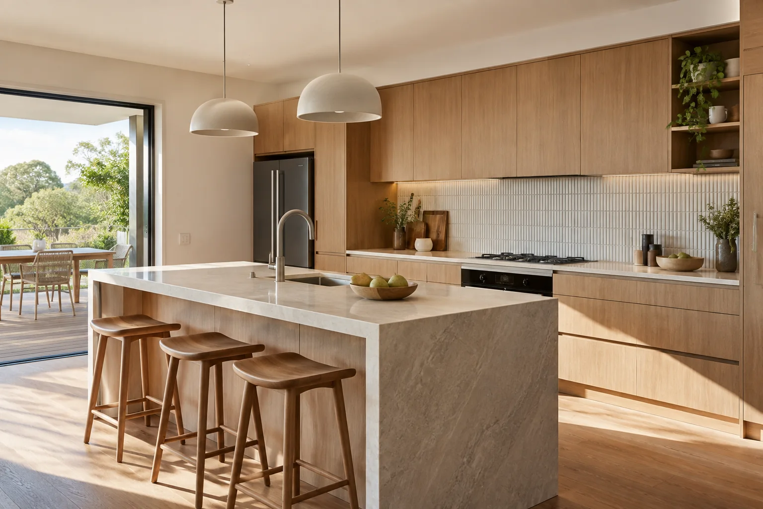 A renovated kitchen