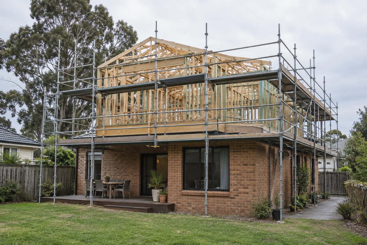 Second storey addition under way in Newport