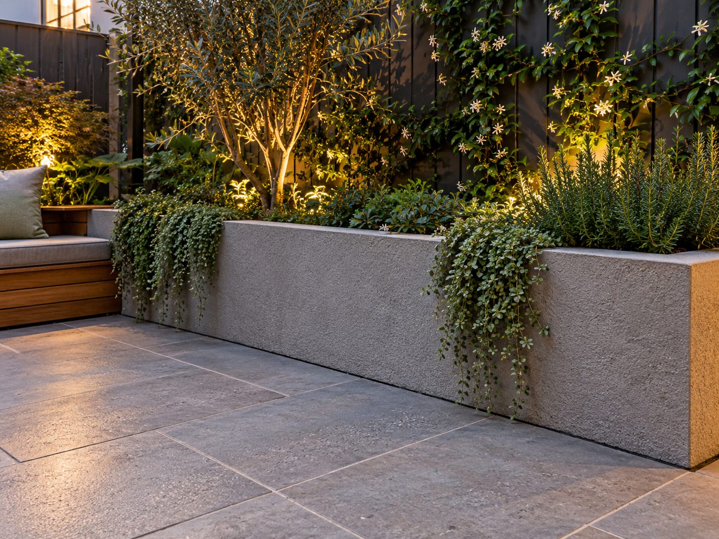 Townhouse courtyard detail
