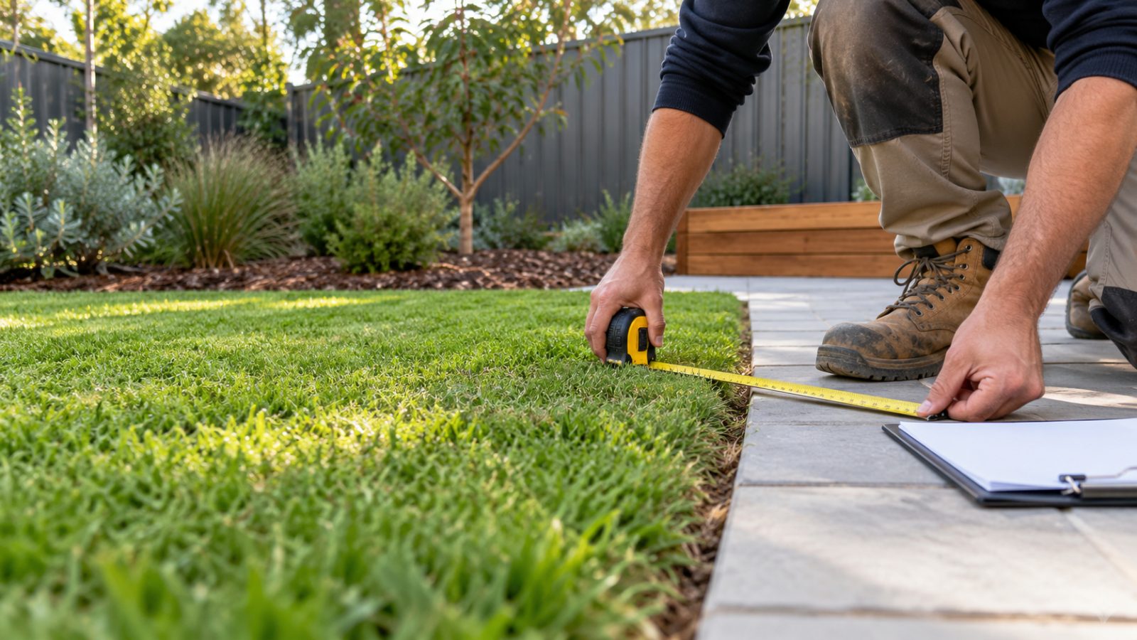Measuring a backyard
